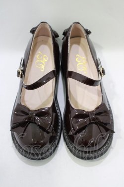 画像1: DearMyLove / リボンパンプス 23.0cm ブラウン H-25-11-22-1078-EL-SH-NS-ZH