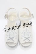 Fi.n.t / ブーケ刺繍ウッドライクソールサンダル M IVORY H-25-11-22-1079-CA-SH-NS-ZH