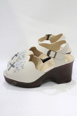 画像2: Fi.n.t / ブーケ刺繍ウッドライクソールサンダル M IVORY H-25-11-22-1079-CA-SH-NS-ZH