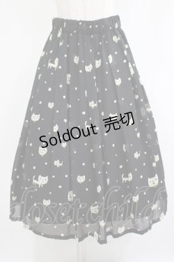 画像1: yukiemon / コーラスネコスカート M ブラック H-25-11-22-1010-LO-SK-NS-ZH