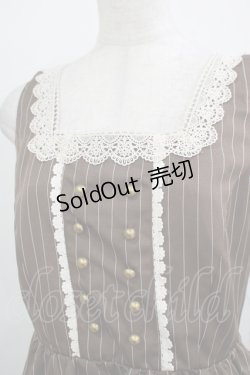 画像4: m petit by misako / ストライプジャンパースカート L ブラウン H-25-11-22-1001-LO-OP-NS-ZH