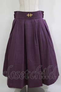 metamorphose / 【プラスサイズ】袴風タックロングスカート プラスサイズ 紫 H-25-11-22-1012-ME-SK-NS-ZH
