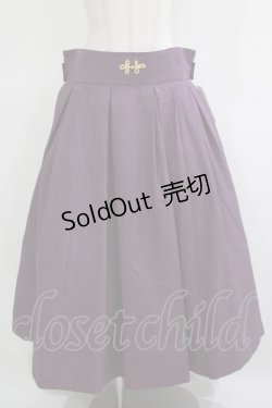 画像1: metamorphose / 【プラスサイズ】袴風タックロングスカート プラスサイズ 紫 H-25-11-22-1012-ME-SK-NS-ZH
