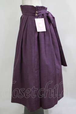 画像2: metamorphose / 【プラスサイズ】袴風タックロングスカート プラスサイズ 紫 H-25-11-22-1012-ME-SK-NS-ZH