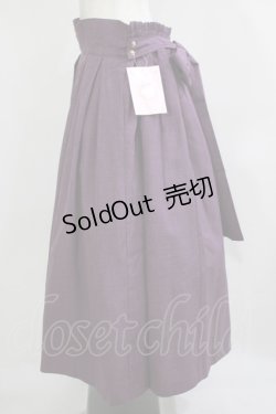画像2: metamorphose / 【プラスサイズ】袴風タックロングスカート プラスサイズ 紫 H-25-11-22-1012-ME-SK-NS-ZH