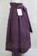 画像2: metamorphose / 【プラスサイズ】袴風タックロングスカート プラスサイズ 紫 H-25-11-22-1012-ME-SK-NS-ZH (2)