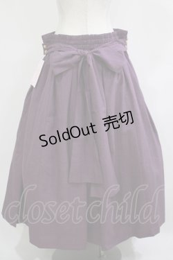 画像3: metamorphose / 【プラスサイズ】袴風タックロングスカート プラスサイズ 紫 H-25-11-22-1012-ME-SK-NS-ZH