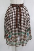 axes femme / チョコミントプリントスカート Free ブラウン H-25-11-22-1015-AX-SK-NS-ZH