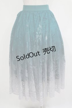 画像3: axes femme / グラデレースサーキュラースカート Free Bグリーン H-25-11-22-1016-AX-SK-NS-ZH