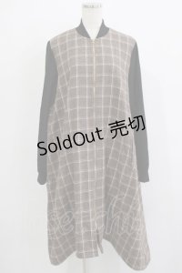 axes femme / チェック切替ブルゾン Free ブラウン H-25-11-22-1019-AX-JA-NS-ZH