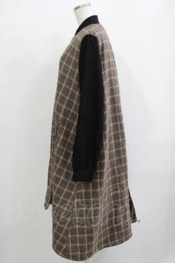 画像2: axes femme / チェック切替ブルゾン Free ブラウン H-25-11-22-1019-AX-JA-NS-ZH