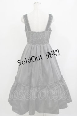 画像3: m petit by misako / ストライプジャンパースカート L グレー H-25-11-22-1002-LO-OP-NS-ZH