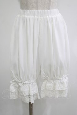 画像1: Amavel / レースフリルドロワーズ Free ホワイト H-25-11-22-1023-CA-PA-NS-ZH