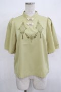 Amavel / Jasmine Chinoiseマオカラーブラウス Free グリーン H-25-11-22-1025-CA-BL-NS-ZH