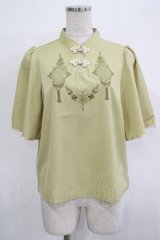 Amavel / Jasmine Chinoiseマオカラーブラウス Free グリーン H-25-11-22-1025-CA-BL-NS-ZH