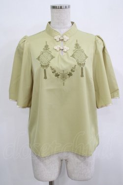 画像1: Amavel / Jasmine Chinoiseマオカラーブラウス Free グリーン H-25-11-22-1025-CA-BL-NS-ZH