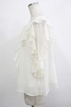 画像2: F&A / ラッフルフリル5分袖ブラウス Free OFFWHITE H-25-11-22-1027-LO-BL-NS-ZH
