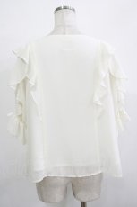 画像3: F&A / ラッフルフリル5分袖ブラウス Free OFFWHITE H-25-11-22-1027-LO-BL-NS-ZH (3)