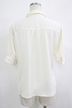 画像3: Fi.n.t / リボンタイ付きロゴ刺繍衿ブラウス Free OFF×NAVY H-25-11-22-1028-CA-BL-NS-ZH