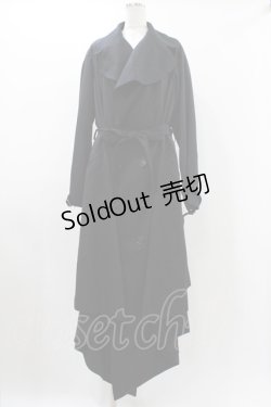 画像1: alice auaa / ダブルボタンドレープコート 1（メンズサイズ） ブラック H-25-11-23-005-AA-CO-KB-ZH