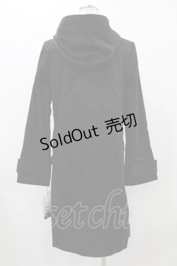 画像2: PEACE NOW / クロスステッチフードコート  黒 H-25-11-23-028-PU-CO-KB-ZH