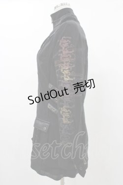 画像3: Ozz Croce / ダブルジップロングジャケット  ブラック H-25-11-23-030-OO-JA-KB-ZH