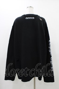 画像2: QOOZA / 東京喰種×QOOZA金木研 ダメージスウェット  ブラック H-25-11-23-032-0-TO-KB-ZH