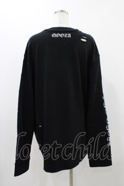 画像2: QOOZA / 東京喰種×QOOZA金木研 ダメージスウェット  ブラック H-25-11-23-033-0-TO-KB-ZH