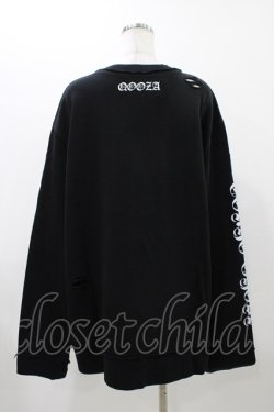 画像2: QOOZA / 東京喰種×QOOZA金木研 ダメージスウェット  ブラック H-25-11-23-035-0-TO-KB-ZH