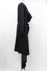 画像3: alice auaa / ダブルボタンドレープコート 1（メンズサイズ） ブラック H-25-11-23-005-AA-CO-KB-ZH (3)