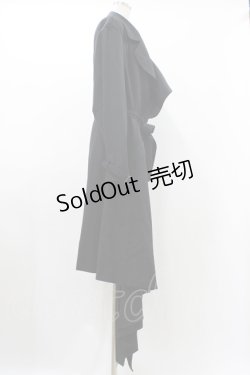 画像3: alice auaa / ダブルボタンドレープコート 1（メンズサイズ） ブラック H-25-11-23-005-AA-CO-KB-ZH