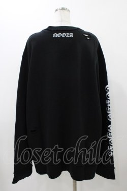 画像2: QOOZA / 東京喰種×QOOZA金木研 ダメージスウェット  ブラック H-25-11-23-037-0-TO-KB-ZH