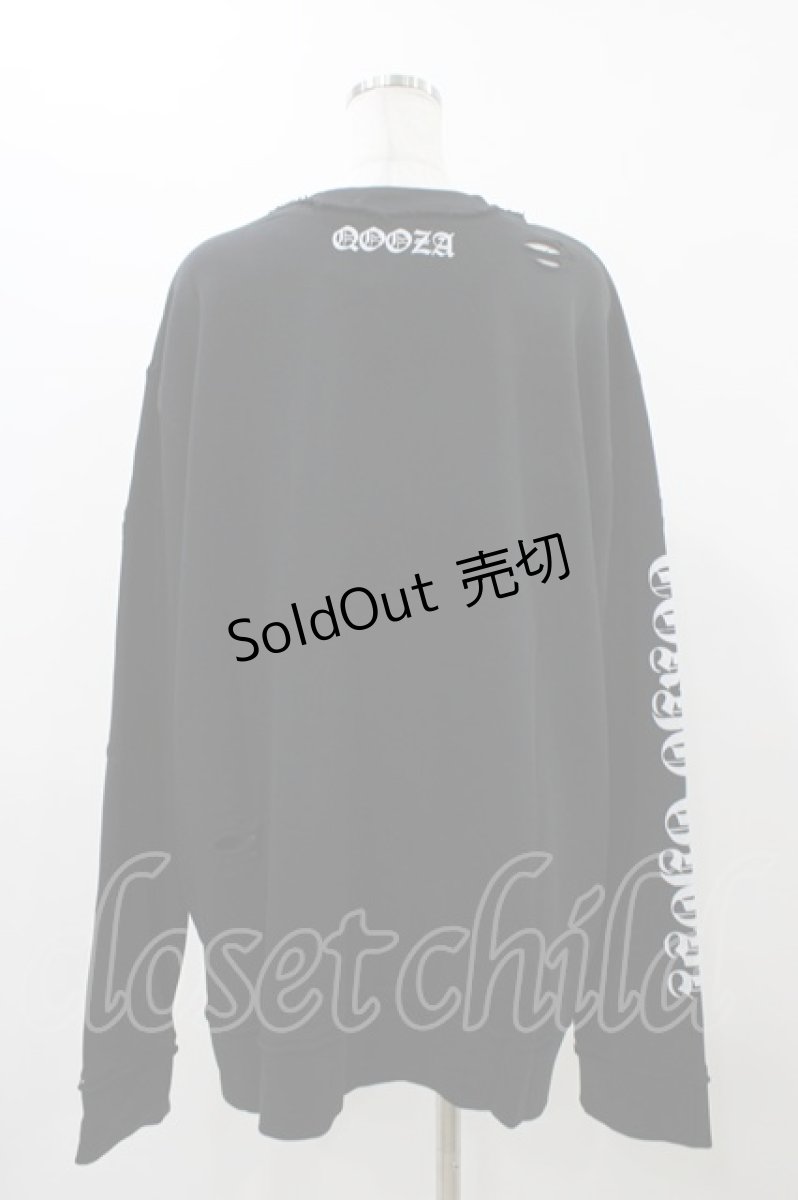画像2: QOOZA / 東京喰種×QOOZA金木研 ダメージスウェット  ブラック H-25-11-23-038-0-TO-KB-ZH (2)