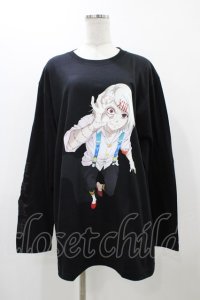 QOOZA / 東京喰種×QOOZA鈴屋什造 L/S TEE  ブラック H-25-11-23-041-0-TO-KB-ZH