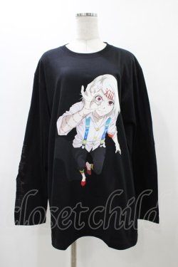 画像1: QOOZA / 東京喰種×QOOZA鈴屋什造 L/S TEE  ブラック H-25-11-23-041-0-TO-KB-ZH