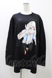 QOOZA / 東京喰種×QOOZA鈴屋什造 L/S TEE  ブラック H-25-11-23-042-0-TO-KB-ZH