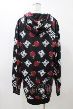 画像2: NieR Clothing / 総柄ZIPパーカー  ブラック H-25-11-23-046-PU-TO-KB-ZH