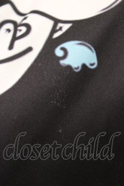 画像3: NieR Clothing / 総柄ZIP半袖パーカー  ブラック H-25-11-23-048-PU-TO-KB-ZH