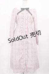 Ank Rouge / チェックロングワンピース M ピンク H-25-11-23-1007-CA-OP-NS-ZH