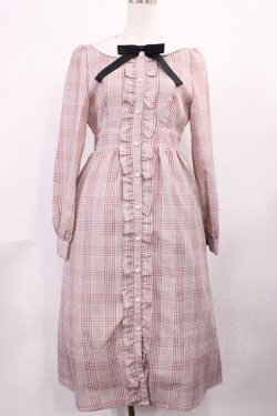 画像1: Ank Rouge / チェックロングワンピース M ピンク H-25-11-23-1007-CA-OP-NS-ZH