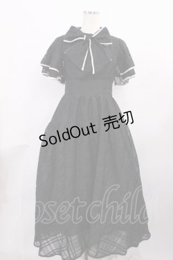 画像1: An MILLE / シアーチェックフリルワンピース Free ブラック H-25-11-23-1008-EL-OP-NS-ZH