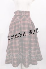 an another angelus / ボリュームタックチェックフレアースカート Free BROWN×RE H-25-11-23-1009-CA-SK-NS-ZH