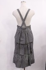 画像2: Franche Lippee / 後ろフリルサスペンダースカート M ブラック H-25-11-23-1011-LO-SK-NS-ZH (2)