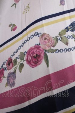 画像3: axes femme / スカーフ柄スカート M ネイビー H-25-11-23-1012-AX-SK-NS-ZH