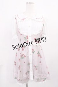 Ank Rouge / ストロベリープリントSetup　セットアップ M ピンク H-25-11-23-1016-CA-OP-NS-ZH