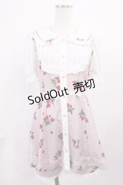 画像1: Ank Rouge / ストロベリープリントSetup　セットアップ M ピンク H-25-11-23-1016-CA-OP-NS-ZH