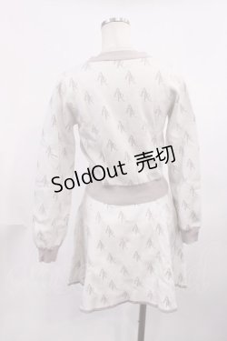 画像2: Ank Rouge / モノグラムジャガードニットSET/UP M オフ/ピンク H-25-11-23-1019-CA-OP-NS-ZH