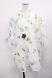 AXES-X / クリームソーダPT半袖シャツ XL オフ H-25-11-23-1023-LO-BL-NS-ZH