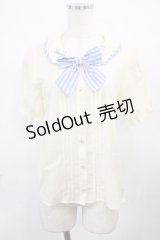 axes femme POETIQUE / パイピングデザインブラウス M 生成り H-25-11-23-1027-AX-BL-NS-ZH