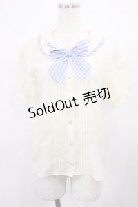 axes femme POETIQUE / パイピングデザインブラウス M 生成り H-25-11-23-1027-AX-BL-NS-ZH